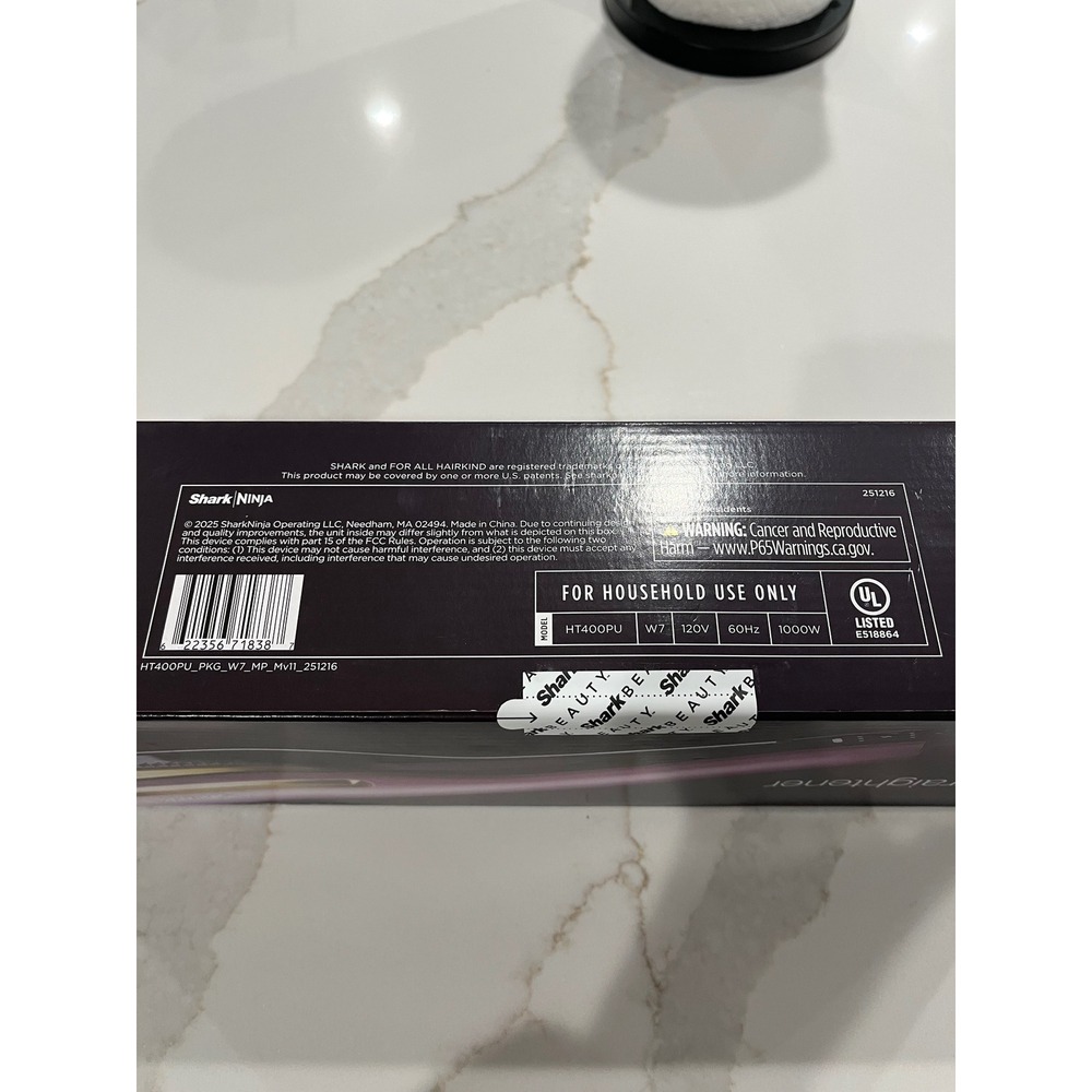 Shark Ninja Air Straightener HT400PU Purple Wet to Dry Hair Styling Tool NEW - Picture 3 of 3